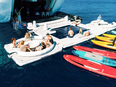 Swim, snorkel or kayak right from your yacht's Marina Platform.