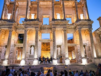 Enjoy Windstar-exclusive Destination Discovery Events like dinner under the stars in the ruins of Ephesus, or a cultural performance at the Blue Church in Seydisfjordur.